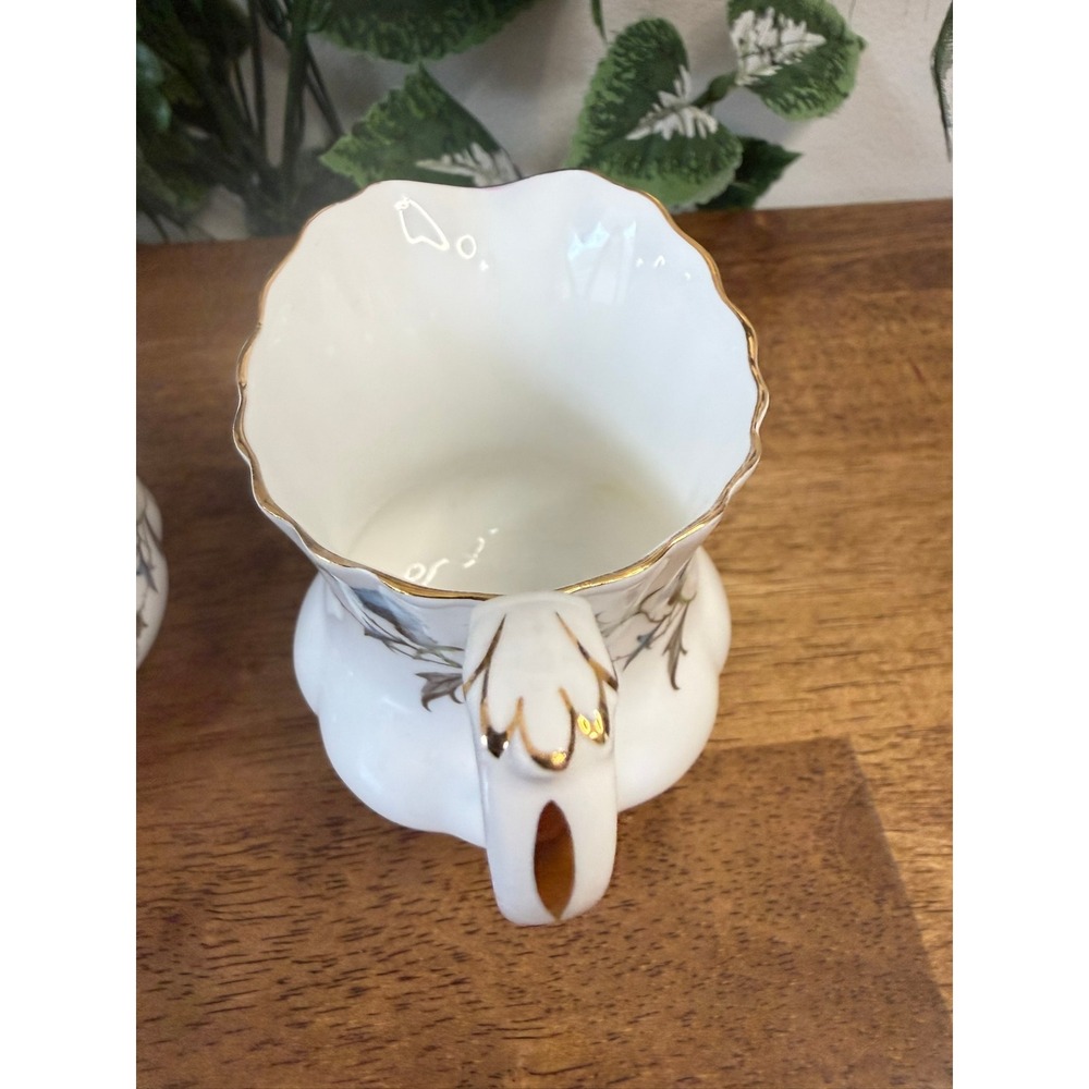 Vintage Royal Albert Brigadoon Bone China Creamer and Sugar Set England Thistle‎ - Picture 7 of 10